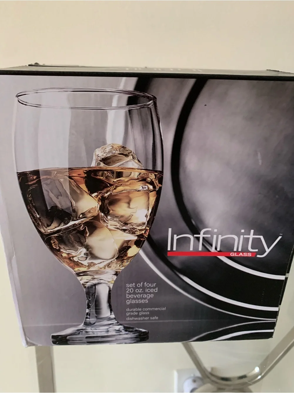 NFINITY Clear Glass Iced Beverage Goblet - Clear Glass set of 4